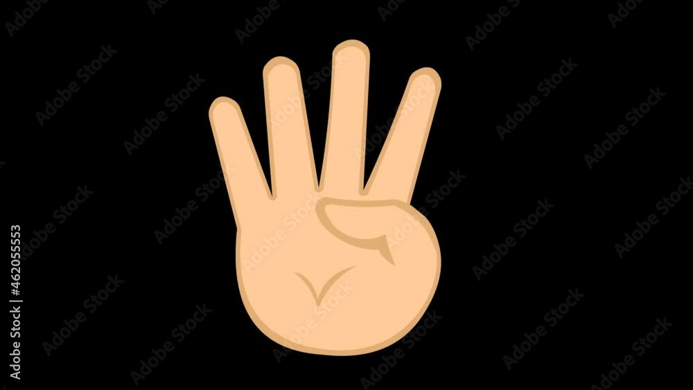 Loop animation of a cartoon hand counting to five, with a transparent background
Loop animation of a cartoon hand counting to five, with a transparent background