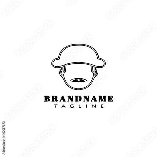 matador logo cartoon icon design template black isolated illustration