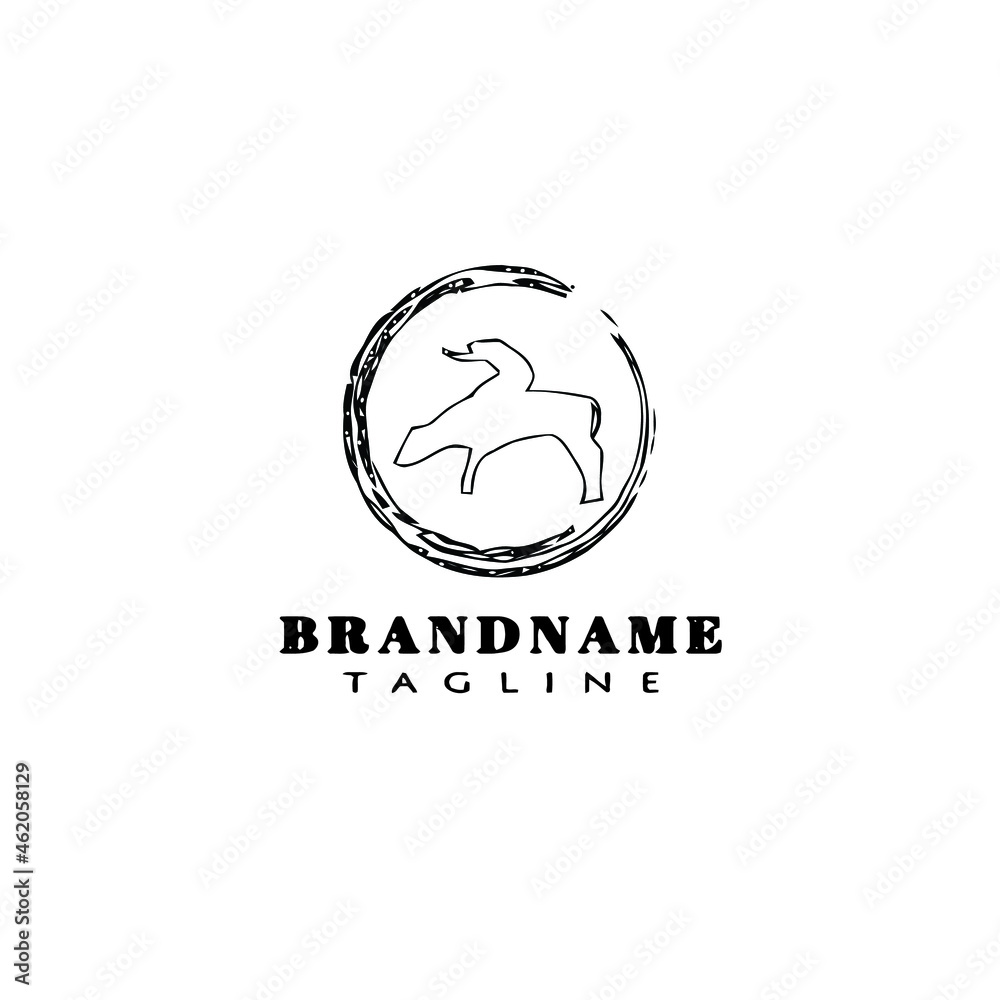 bull rider logo cartoon icon design template black isolated cute illustration bull rider logo cartoon icon design template black isolated cute illustration