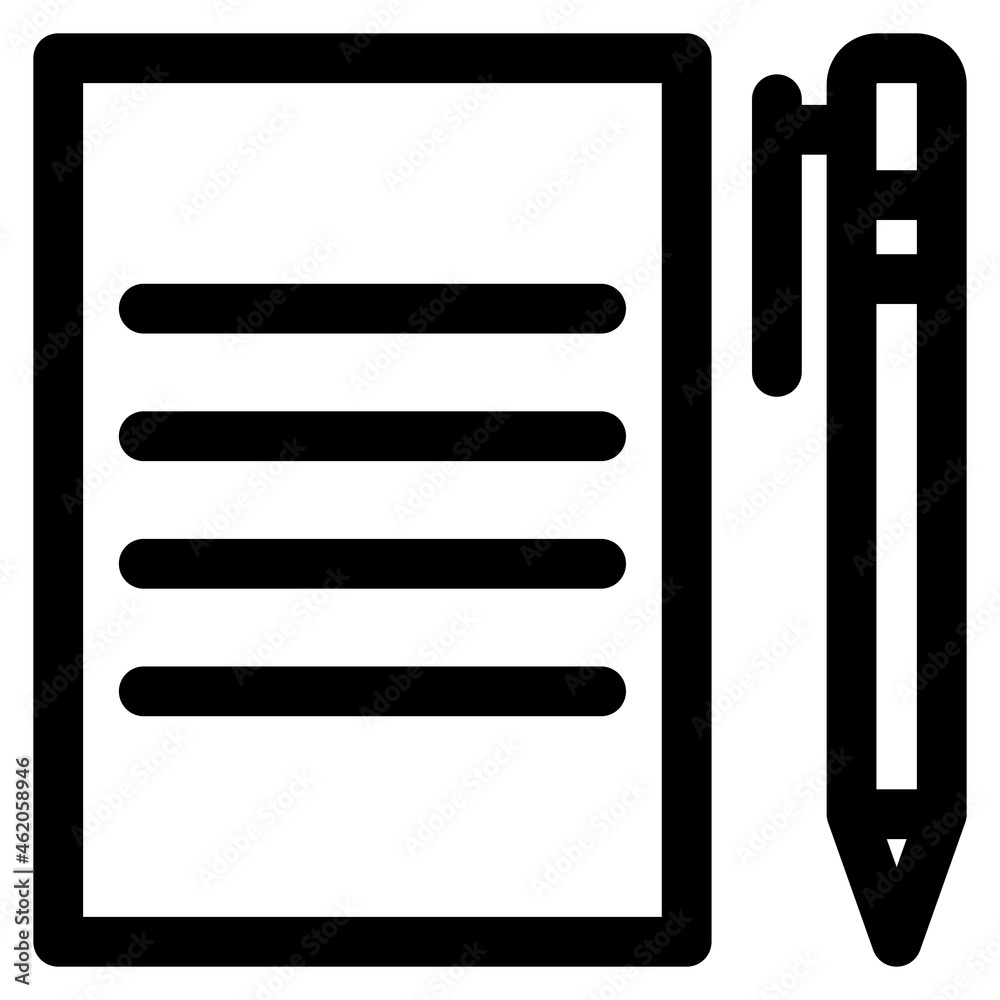 紙とペン ベクターイラスト Stock Vector Adobe Stock