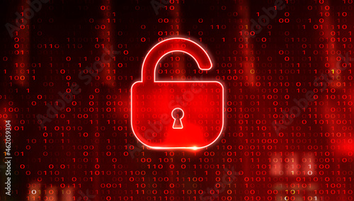 Futuristic Digital Technology Vector Background. Cyber Attack, Ransomware, Malware, Scareware Concept