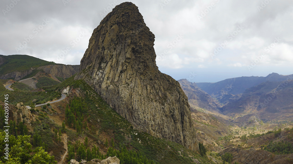 Obraz premium La Gomera is the second smallest of the Canary Islands belonging to Spain and inspires visitors with its bizarre volcanic landscape.