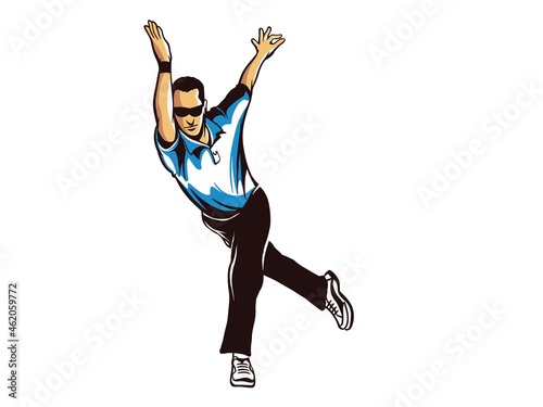 vector set of bowling logos, emblems and design elements