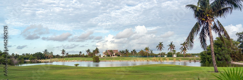 Kukulcan blvd golf course in Cancun, Mexico. Luxury resort game