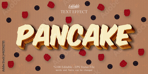 PANCAKE editable text effect