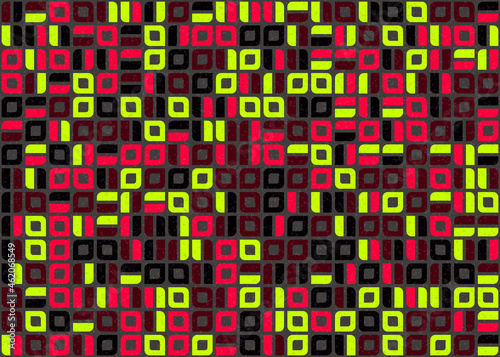 Abstract Geometric Pattern generative computational art illustration