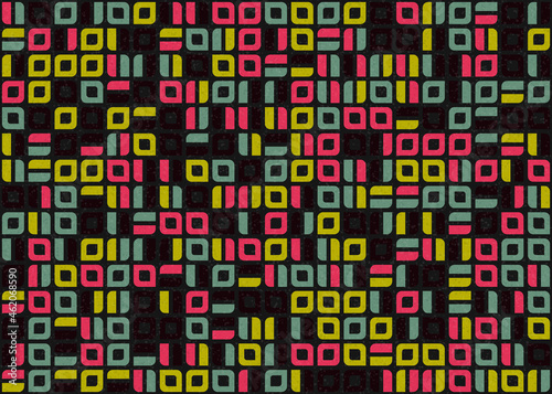 Abstract Geometric Pattern generative computational art illustration
