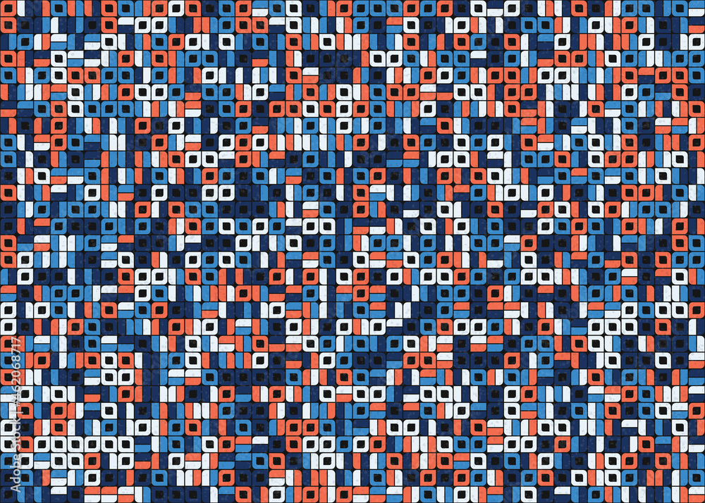 Fototapeta premium Abstract Geometric Pattern generative computational art illustration