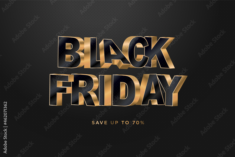 Obraz premium Black Friday eye catching sale banner. Vector illustration concept for web banner, social media banner, internet advertising, store branding and marketing material.