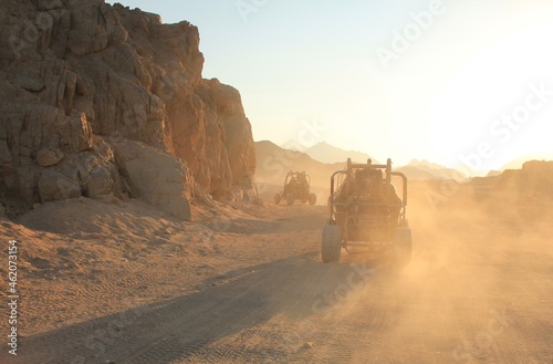 Driving in the desert