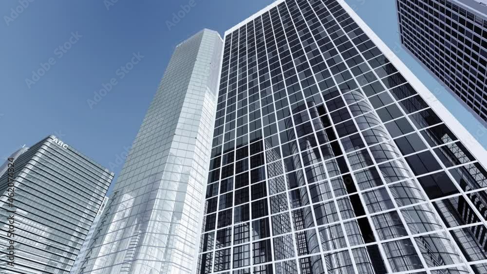 Modern Building Skyscraper City Business scene mix 3DCG background Modern Building Skyscraper City Business scene mix 3DCG background