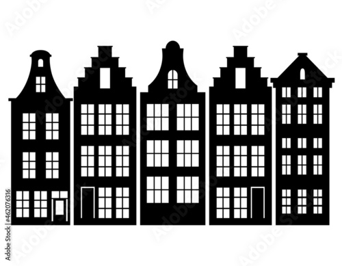 Holland building architecture silhouette isolated