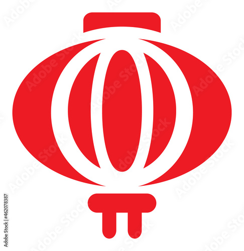 Chinese lamp vector icon. A flat illustration design used for chinese lamp icon, on a white background.
