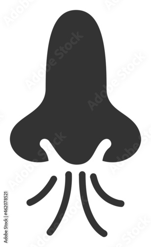 Nose snuff vector icon. A flat illustration design used for nose snuff icon, on a white background.