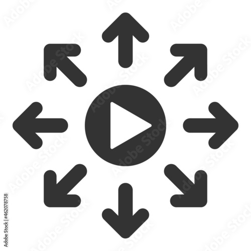 Viral marketing vector illustration. A flat illustration design used for viral marketing icon, on a white background.