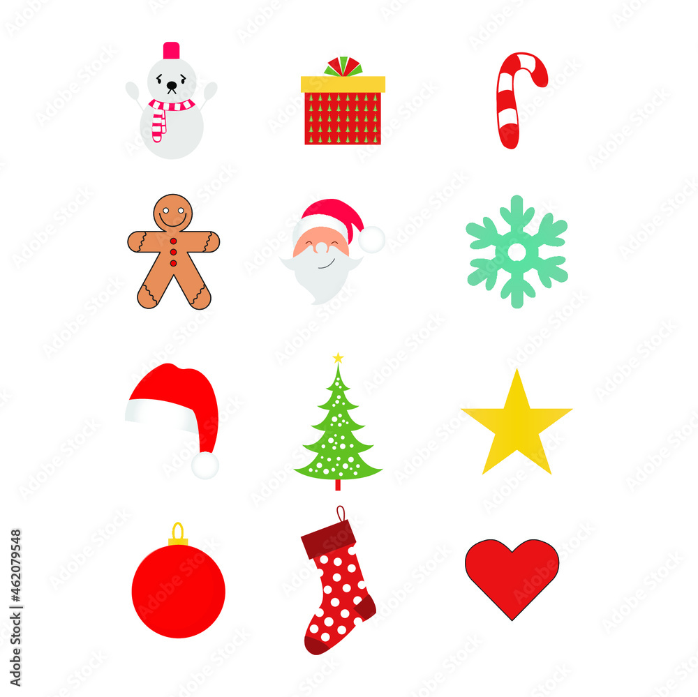 christmas icons set christmas icons set