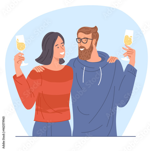 People holding champagne glasses
