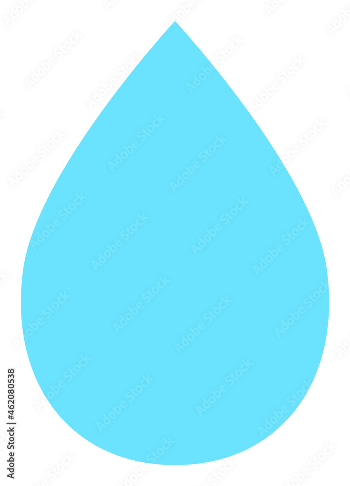 Water drop vector illustration. A flat illustration design used for water drop icon, on a white background.