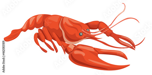 Lobster, Crawfish, Crayfish Underwater Animal, Raw Restaurant Seafood. Crustacean Wild Creature With Claws, Langouste