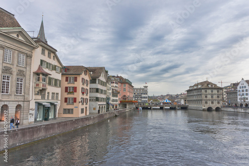 Zurich, Old city view by the lake, Switzerland, Europe