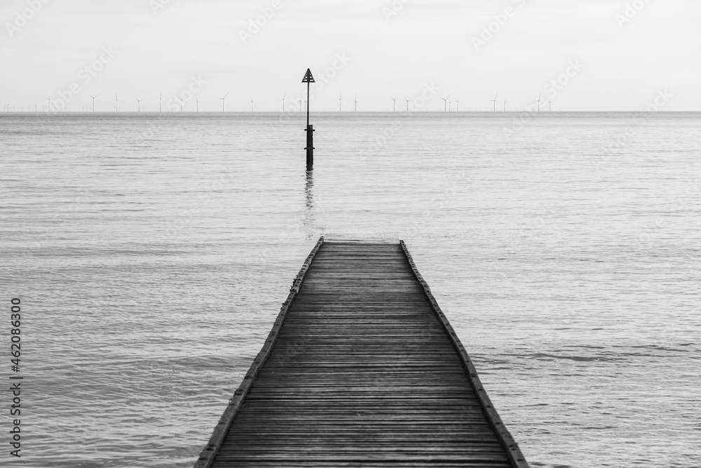 Wooden slipway at Llandudno