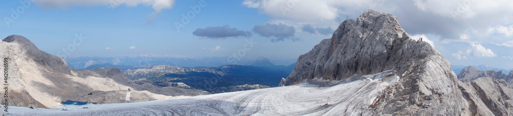 Picturesque snowy Dachstein mountain in Austria	(Austrian Alps)