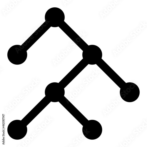 Binary structure vector illustration. A flat illustration design used for binary structure icon, on a white background.