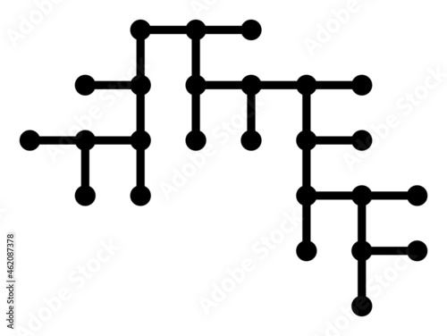Binary circuit vector icon. A flat illustration design used for binary circuit icon, on a white background.