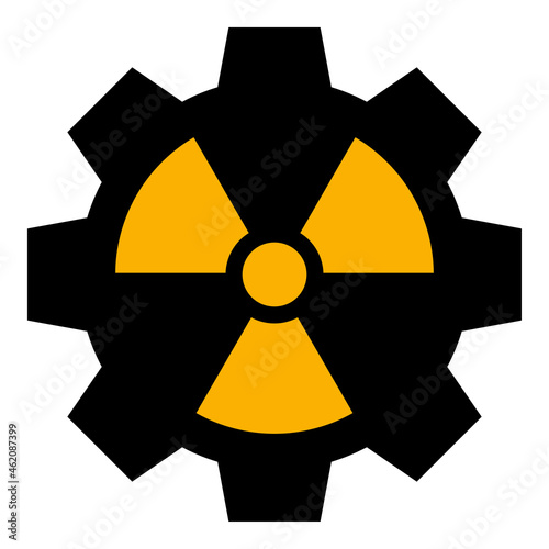 Radioactive industry vector icon. A flat illustration design used for radioactive industry icon, on a white background.