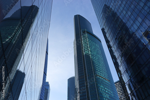 Skyscapers in the city. The financial center of Moscow