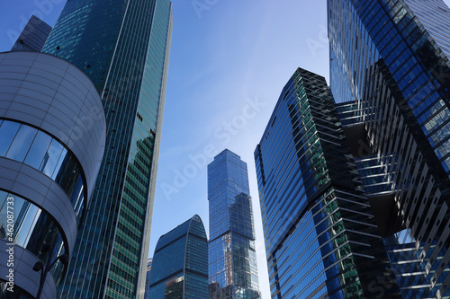 Skyscapers in the city. The financial center of Moscow