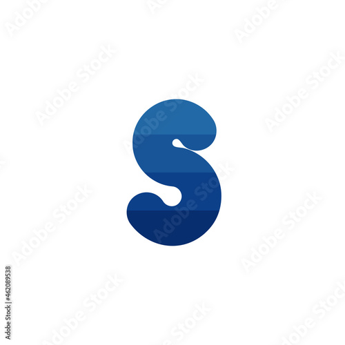 Initial letter S blue stipe...