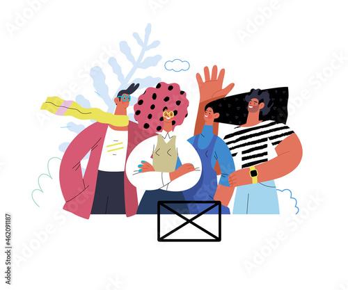 Startup illustration. Concept of building new business