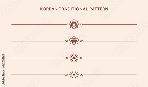 Korean traditional line pattern. Asian style. Chinese culture. Vector abstract graphic illustration. Korea, china symbol.
