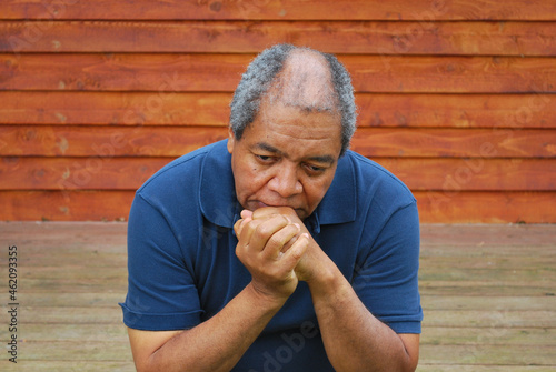 African american male expressions outside.