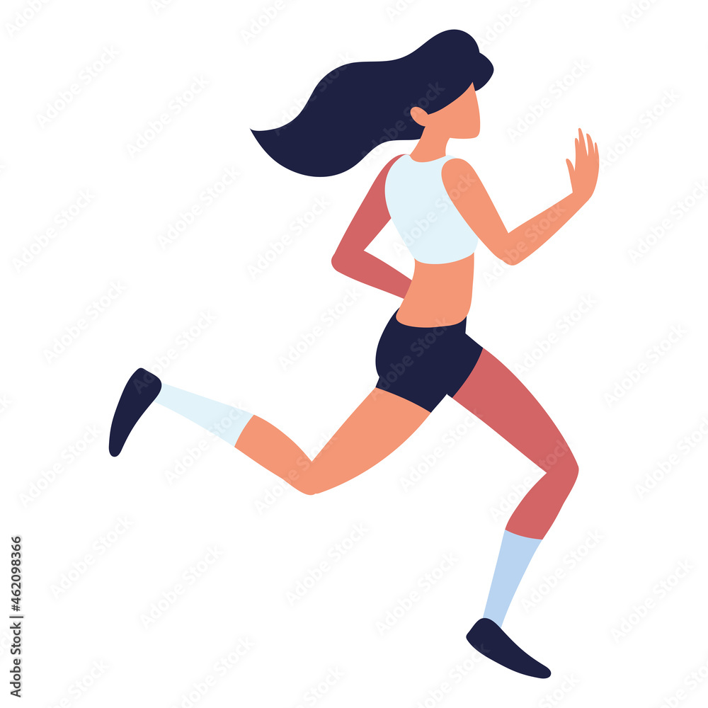 runner woman character runner woman character