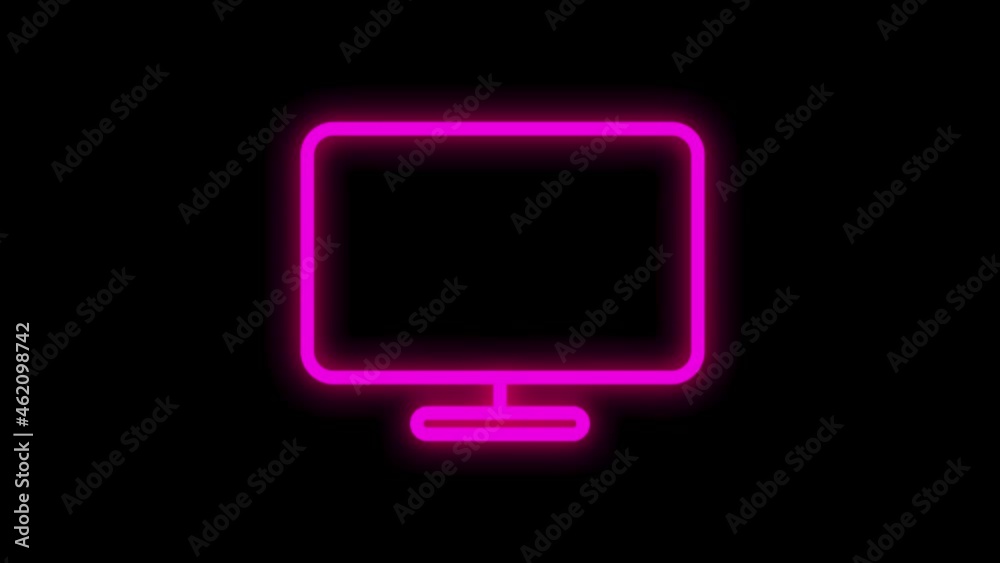 ELECTRONICS neon icon with flat abstract design isolated on white background. Motion graphic. ELECTRONICS neon icon with flat abstract design isolated on white background. Motion graphic.