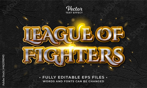 Fighting gaming text effect editable eps cc vector image