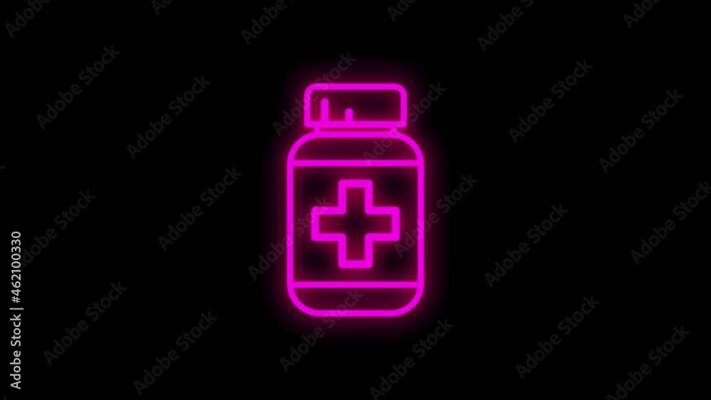 HEALTHCARE line neon icons for modern concepts, web and apps on white background. Motion graphic. HEALTHCARE line neon icons for modern concepts, web and apps on white background. Motion graphic.