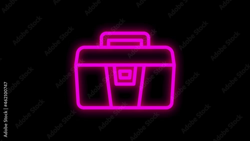 CONSTRUCTION line neon icon of for modern concepts, web and apps on white background. Motion graphic. CONSTRUCTION line neon icon of for modern concepts, web and apps on white background. Motion graphic.