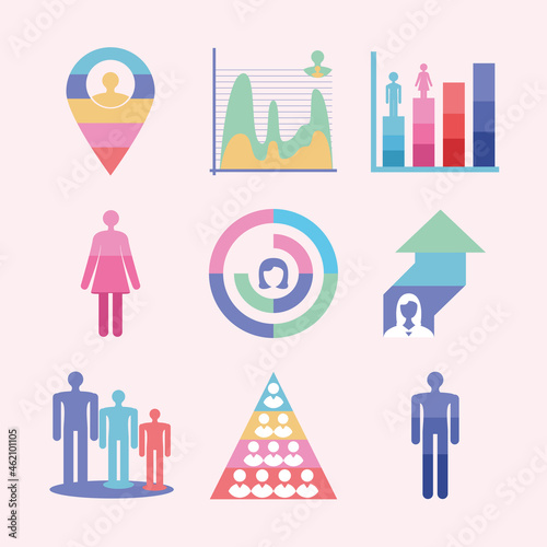 population people infographics