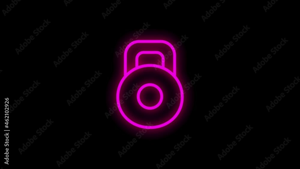 SPORT neon icon with line design isolated on white background. Motion graphic. SPORT neon icon with line design isolated on white background. Motion graphic.