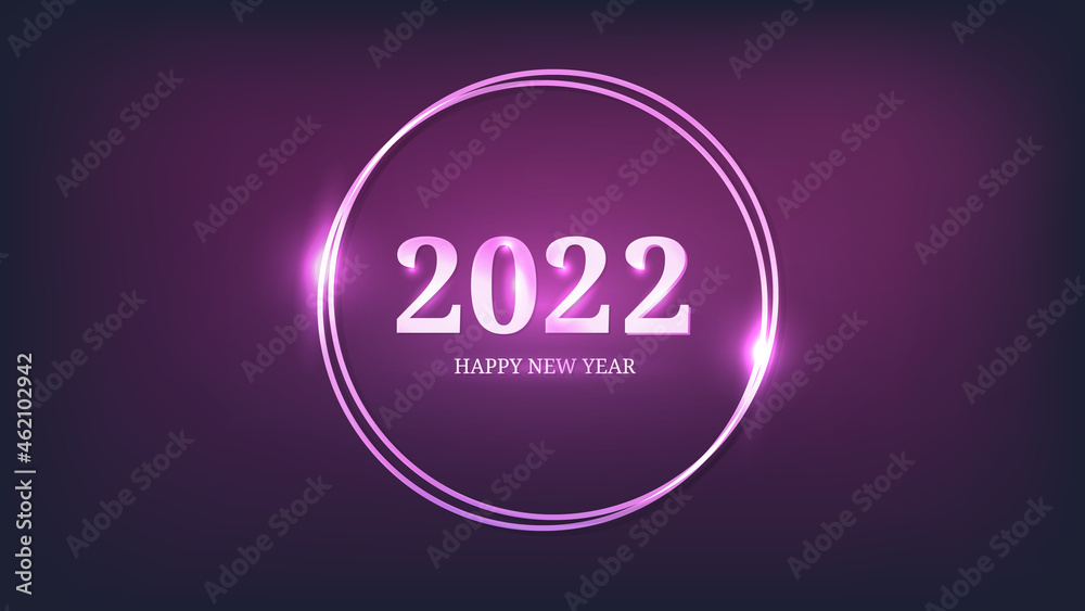 2022 Happy New Year neon background 2022 Happy New Year neon background