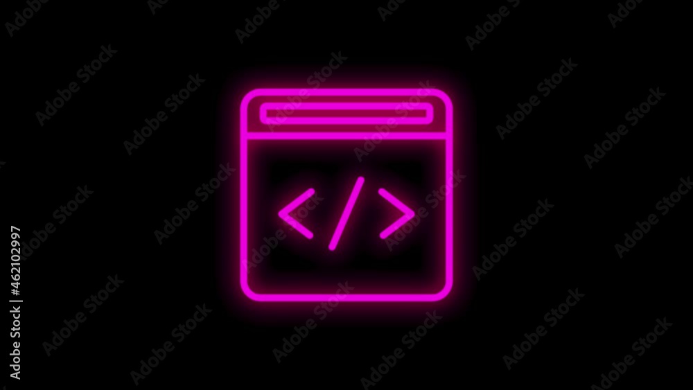 ELECTRONICS neon icon with flat abstract design isolated on white background. Motion graphic. ELECTRONICS neon icon with flat abstract design isolated on white background. Motion graphic.