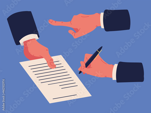 notary approving a document