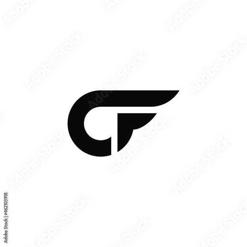 Initial letter CF logo design vector