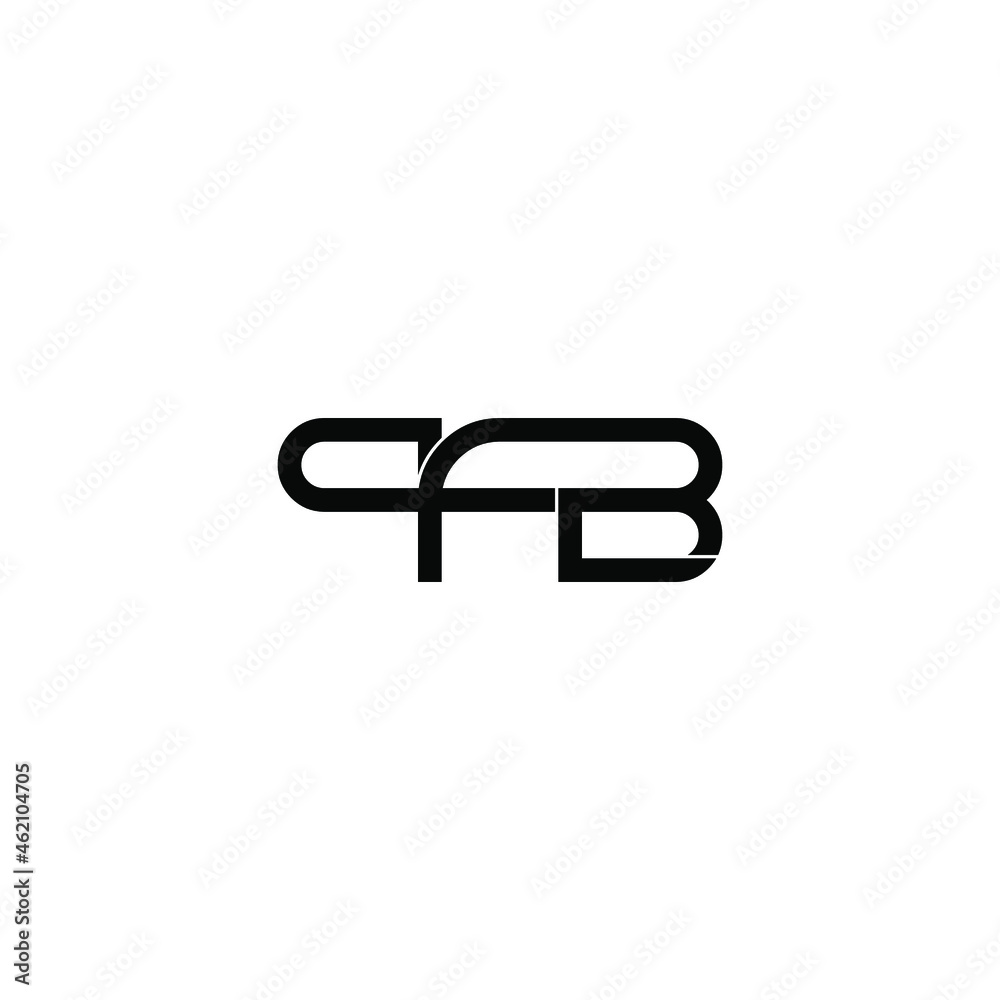 pfb initial letter monogram logo design