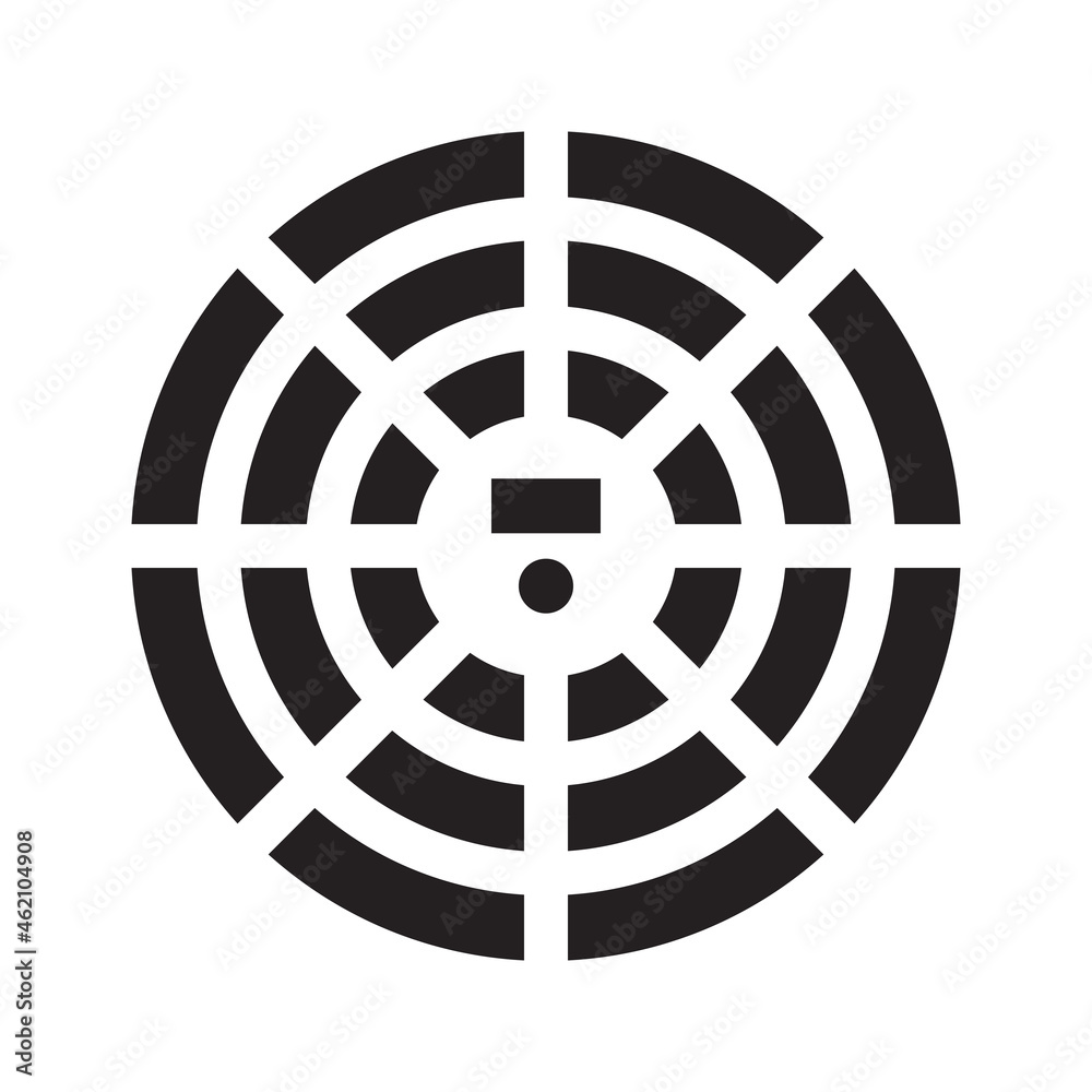 Government furniture symbol, parliament sign, top view icon used in architecture plans, black isolated on white background, vector illustration. - obrazy, fototapety, plakaty 