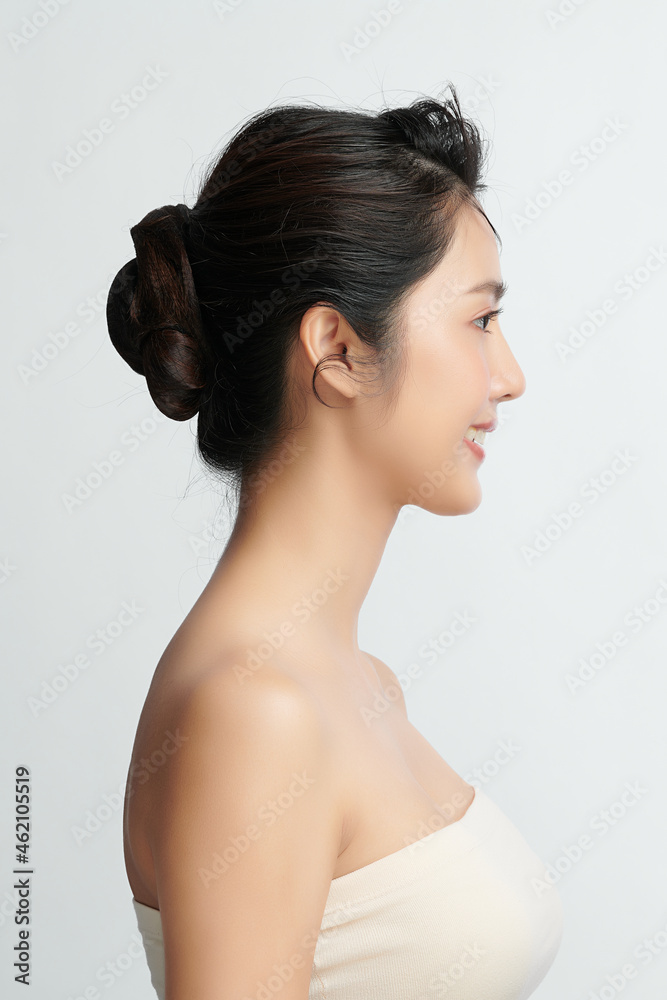 Beautiful young asian woman with clean fresh skin on white background, Face care, Facial treatment, Cosmetology, beauty and spa, Asian women portrait. Beautiful young asian woman with clean fresh skin on white background, Face care, Facial treatment, Cosmetology, beauty and spa, Asian women portrait.