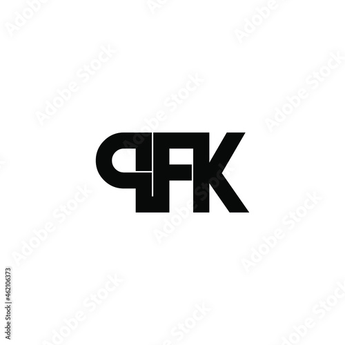 pfk initial letter monogram logo design